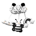 Hochet doux en peluche pour b�b�, hochet avec clochette pour nouveau - n�, poussette, clochette de voiture, ...