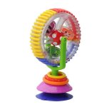 Hochet a grande roue rotative de 3 couleurs avec ventouse, jouet educatif amusant pour b�b�, poussette ...