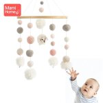 Hochet de lit de b�b� en bois, mobile, support de cloche de lit pour nouveau - n�, jouets de protection, ...