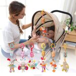 Hochet de lit pour bébé, décoration en tissu animal avec cloche a l'intérieur, jouet interactif, cadeau ... Hochet de lit pour bébé, décoration en tissu animal avec cloche a l'intérieur, jouet interactif, cadeau ...