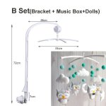 Hochets mobiles pour b�b�s de 0 a 24 mois, support rotatif a 360 degr�s, cloches de lit de berceau avec ...