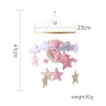 Hochet mobile en bois pour bb de 0 a 12 mois, jouet musical, cloche de lit, ours mignon pour, support ...