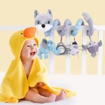 Hochet mobile en forme d'animal de dessin animé, lit de berceau pour bébé, papier sonore en spirale en ... Hochet mobile en forme d'animal de dessin animé, lit de berceau pour bébé, papier sonore en spirale en ...