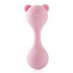 Hochet musical en silicone tewindsor pour bb, jouet maracas, ours de dessin, marteau de sable, cadeau ...