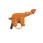 Hochet ours avec anneau en bois