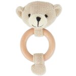 Hochet peluche faon ella, anneau dentition bois ourson Hochet peluche faon ella, anneau dentition bois ourson