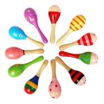 Hochet a percussion en bois pour enfants, 10 pices, jouet musical, maracas, 10, 36 mois jdko70