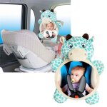Hochet avec r�troviseur pour b�b� de 0 a 12 mois, si�ge de voiture en peluche, accessoire pour nouveau ...