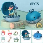 Hochets souples montessori pour b�b�s de 0 a 12 mois, jouets educatifs, anneau de dentition, en caoutchouc, ...