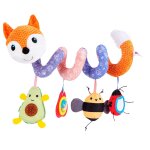 Hochet en spirale pour b�b�, jouet en peluche, animal de dessin anim�, renard, cloche de lit, activit� ...