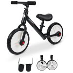 Homcom vlo enfant draisienne 2 en 1 roulettes et pdales amovibles roues 11' hauteur selle rglable ...