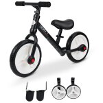 Homcom v�lo enfant draisienne 2 en 1 roulettes et p�dales amovibles roues 11' hauteur selle r�glable ...