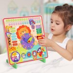 Horloge en bois pour enfants, calendrier mto, jouets cognitifs, enseignement educatif prscolaire, ...