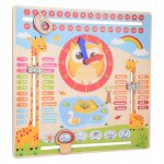 Horloge en bois jouet educatif enfants enfants