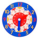 Horloge en bois montesorri pour enfant, pendule cognitive colore pour les touts - petits, donne l'heure ...