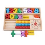 Horloge boulier en bois pour enfants, blocs arithmétiques, boîte d'apprentissage des maths, jouets educatifs ... Horloge boulier en bois pour enfants, blocs arithmétiques, boîte d'apprentissage des maths, jouets educatifs ...