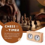Horloge d'checs numrique, compte a rebours en bois jusqu' la minuterie d'checs
