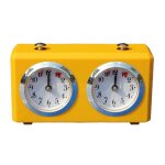 Horloge de jeu de plateau mcanique, accessoires jaunes, avec minuterie, pour le tournoi principal