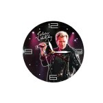 Horloge johnny hallyday en bois