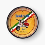 Horloge murale maquette de publicit italienne pour scooter 30cm dcoration artistique pour chemine, ...