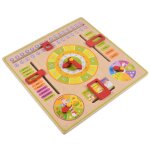 Horloge num�rique multifonctionnelle en bois, calendrier, apprentissage cognitif, jouets pour enfants ...