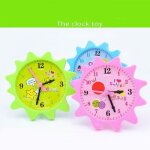 Horloge en plastique montessori pour enfants, jouets educatifs colors, pour la cognition des heures, ...