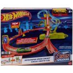 Hot wheels action hot wheels - neon speeders - circuit gratte - ciel - coffret avec 1 voiture