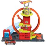 Hot wheels city � looping caserne de pompiers