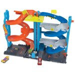 Hot wheels city - tour spirale transformable - coffret, 1 voiture incluse