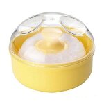 Houppette de maquillage jaune pour une application uniforme de poudre libre, diamtre 9 cm, peluche douce, ...