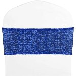 Housses de chaises a paillettes dores, ceinture a n?ud, accessoires de dcoration de mariage, evnements, ...