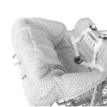 Housse de chariot de courses pour bébé avec sac de rangement, sangles réglables et conception sécuritaire ... Housse de chariot de courses pour bébé avec sac de rangement, sangles réglables et conception sécuritaire ...