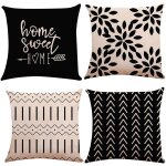 Housse de coussin en tissu de lin, taie d'oreiller, dcoration de la maison, pour canap, lit, 18x18 ...