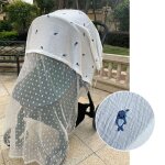 Housse de poussette pour bb, moustiquaire en maille respirante, pare - soleil en gaze, rideau de protection ...