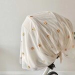 Housse de poussette pour bb, moustiquaire en maille respirante, pare - soleil en gaze, rideau de protection ...