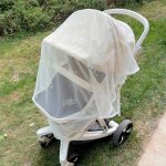 Housse de poussette pour bb, moustiquaire en maille respirante, pare - soleil en gaze, rideau de protection ...