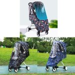 Housse de poussette pour bb, protection contre la pluie et le vent, accessoire de protection contre ...
