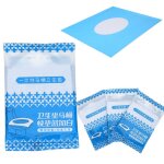 Housse de tapis en papier pour sige de toilette, 10 pices / sac, impermable, jetable, emballage unique, ...
