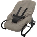 Housse de transat bébé universelle tissu eponge lavable en machine, fabriqué en france gris Housse de transat bébé universelle tissu eponge lavable en machine, fabriqué en france gris