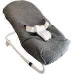 Housse de transat bébé universelle tissu eponge lavable en machine, fabriqué en france gris Housse de transat bébé universelle tissu eponge lavable en machine, fabriqué en france gris
