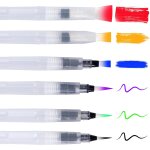 Hthed - pinceau aquarelle 6 pices pinceau a rserve d'eau peinture d'eau brosse peinture aquarelle stylo ...