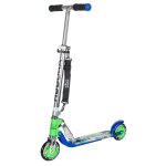 Hudora 14753 big wheel 125 - trottinette aluminium, 125 mm , bleu / vert