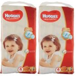 Huggies lot de 100 couches ultra comfort taille 4 (7 - 18kgs) avec les personnages disney