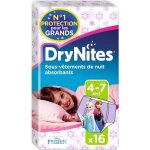 Huggies drynites sous - vetements fille - 4 - 7 ans - 16 culottes - lot de 4 paquets de 16