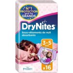 Huggies drynites sous - vetements de nuit fille - 3 - 5 ans - 16 culottes - lot de 4 paquets de 16