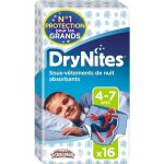 Huggies drynites sous - vetements de nuit garon - 4 - 7 ans - 16 culottes - lot de 4 paquets de 16