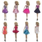 Huit robes de poupe barbie pour filles de 30 cm