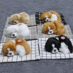 (husky) peluche réaliste en forme de chien endormi, tapis sonore pour la maison, la voiture, la caisse, ... (husky) peluche réaliste en forme de chien endormi, tapis sonore pour la maison, la voiture, la caisse, ...