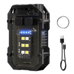 Hutp - lampe de poche tactique led, rechargeable, ultra lumineuse, torche d'auto - dfense, clip de poche ...