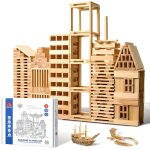 Iceko - 100 planchettes - jeux de construction en bois pour enfants - dveloppeur de coordination et ...